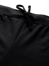 Women's Black Casual Solid Regular Fit Trackpant