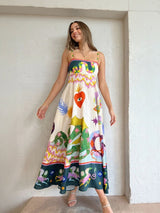 Women's Off White Casual Fit & Flared Dress