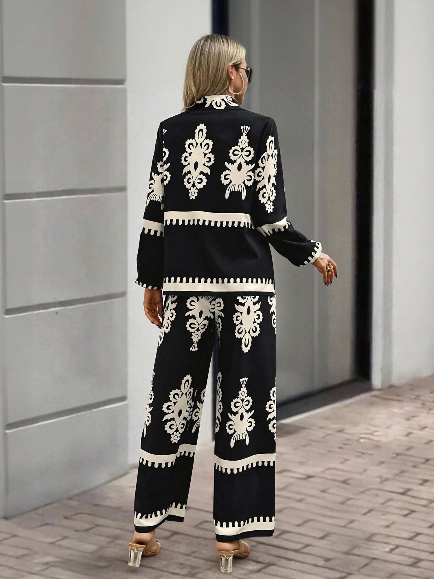 Women's Black Casual Co-ords Set