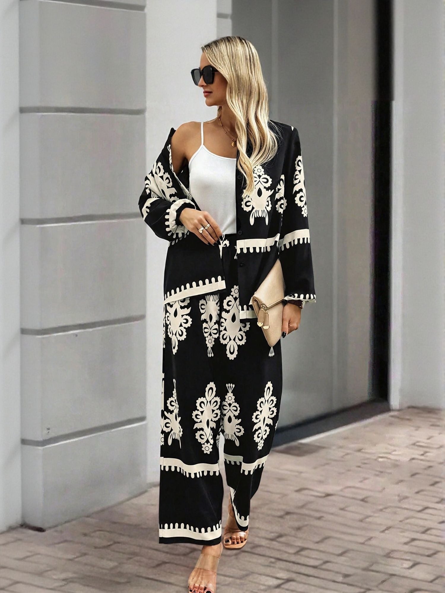 Women's Black Casual Co-ords Set