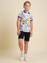 Boys Black Casual Regular Fit Shorts