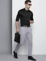 Men's Slim Fit Solid Full Sleeves Mandarin Collar Formal Shirt