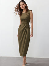 Women's Green Casual A-Line Dress
