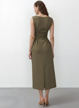 Women's Green Casual A-Line Dress