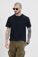 Men's Black Casual Regular Fit Tshirt