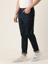 Men's Slim Fit Solid Mid Rise Jeans