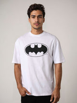 Men's Boxy Batman Printed Round Neck Tshirt