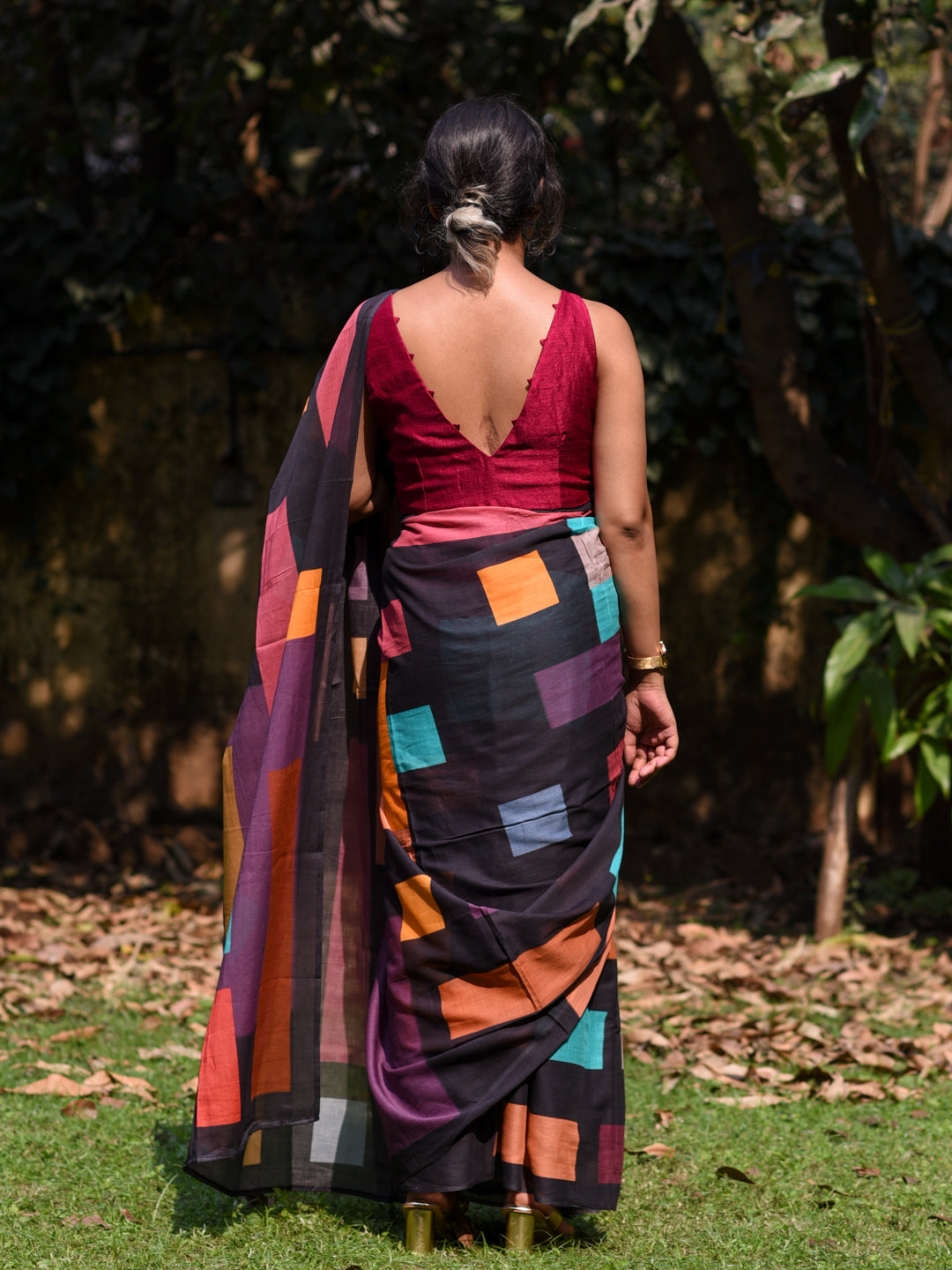 Women's Multicolor Pure Cotton Saree