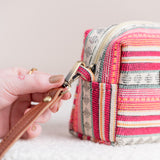 Women's Multicolor Boho Blush Essential Pouch - Set of 3