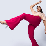 Women's Magenta Sports Bootcut Pant