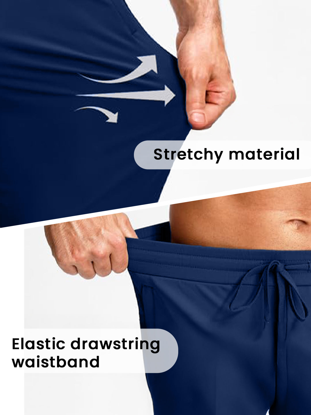 Men's Blue Cotton Regular Knit Solid Jogger