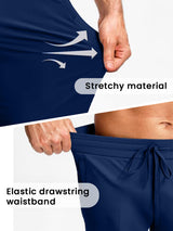 Men's Blue Cotton Regular Knit Solid Jogger