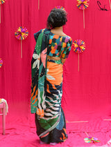 Women's Multicolor Modal Viscose Saree