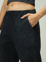 Women's Grey Casual Regular Fit Solid Trackpant