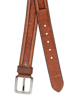 Men's Tan Casual Solid Leather Belt