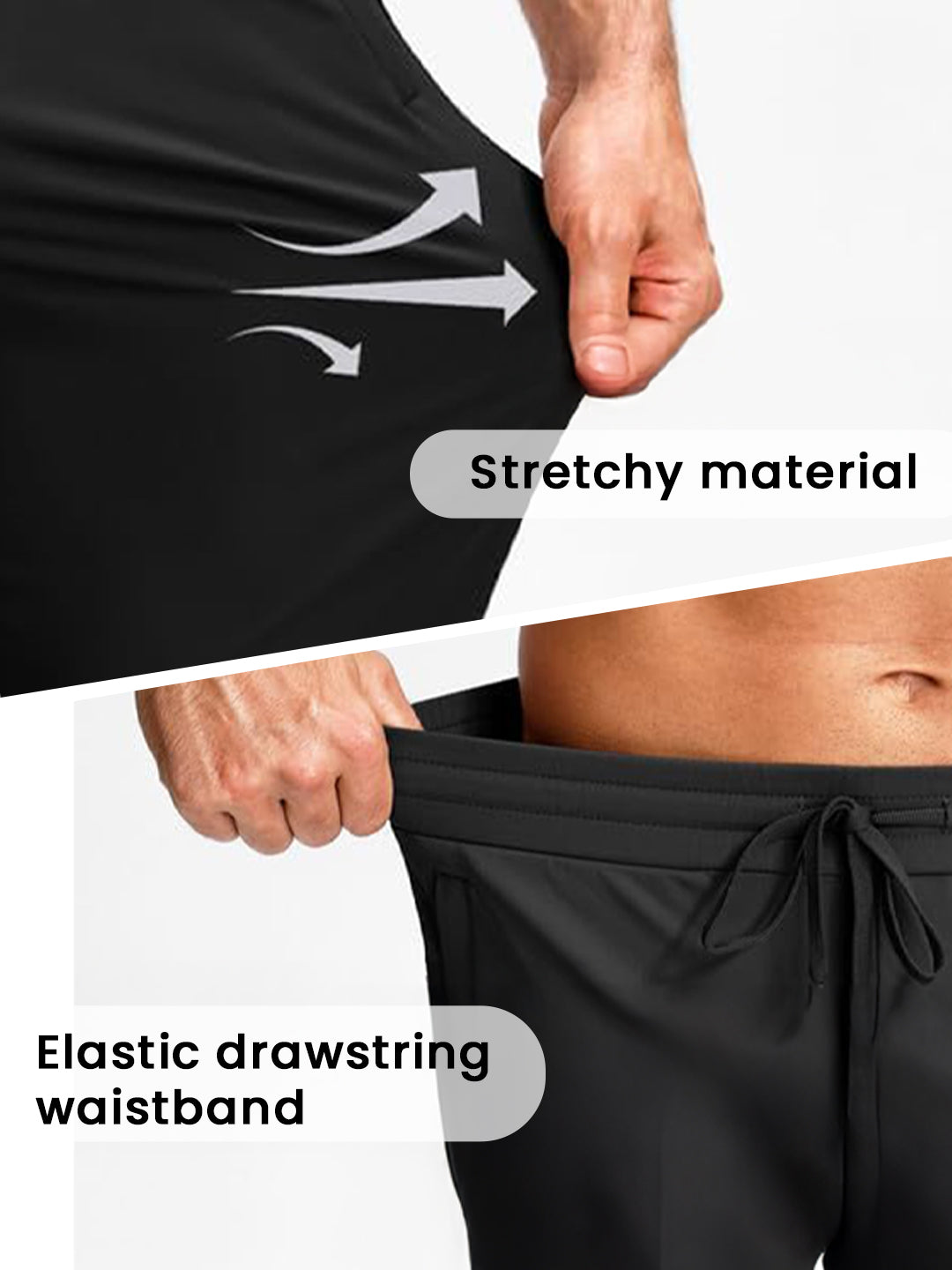 Men's Black Cotton Regular Knit Solid Jogger