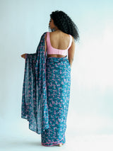 Women's Multicolor Cotton Blend Saree