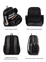 Women's Blue Vegan Leather Finish Casual Backpack - 17.5L