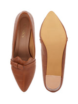 Women's Brown Casual Slip-On Heels