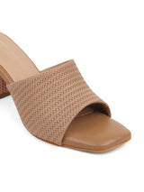 Women's Beige Casual Slip-On Sandals