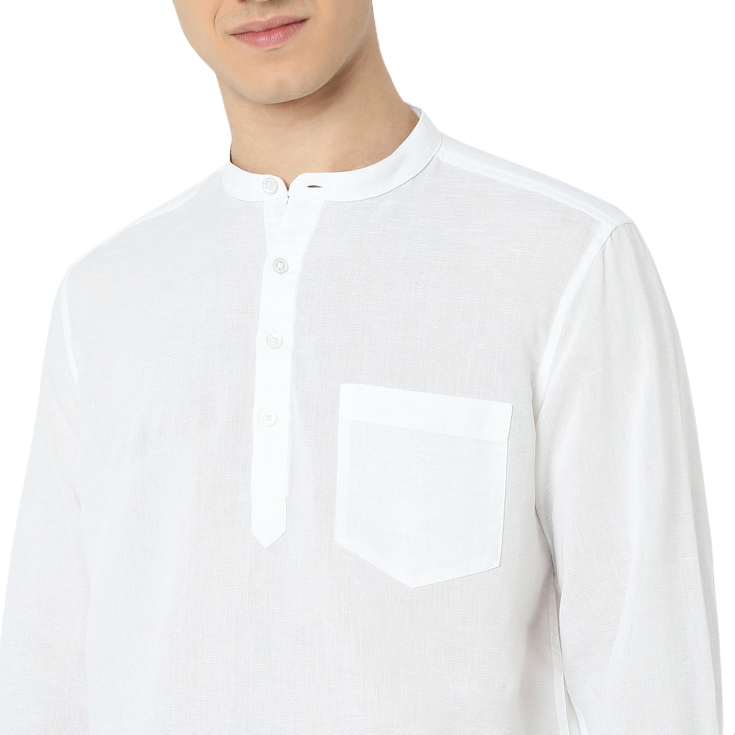 Men's Casual Slim Fit Solid Full Sleeves Kurta