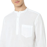 Men's Casual Slim Fit Solid Full Sleeves Kurta