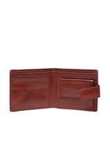 Men's Brown Casual Solid Leather Money Clip Wallet
