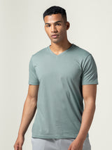 Men's Grey Casual Regular Fit Solid Half Sleeves Tshirt