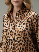 Women's Multicolor Party Regular Fit Printed Shirt