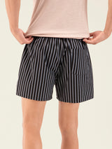 Men's Black Casual Printed Ultra-Light Cotton Regular Fit Boxer