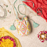 Women's Multicolor Neon Nakhra Potli Bag
