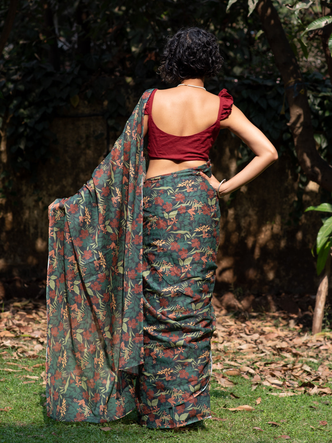 Women's Multicolor Pure Cotton Saree