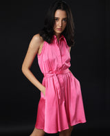 Women's Pink Casual Sleeveless Dress