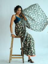 Women's Multicolor Cotton Blend Saree
