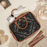 Women's Black Midnight Bloom Laptop Bag