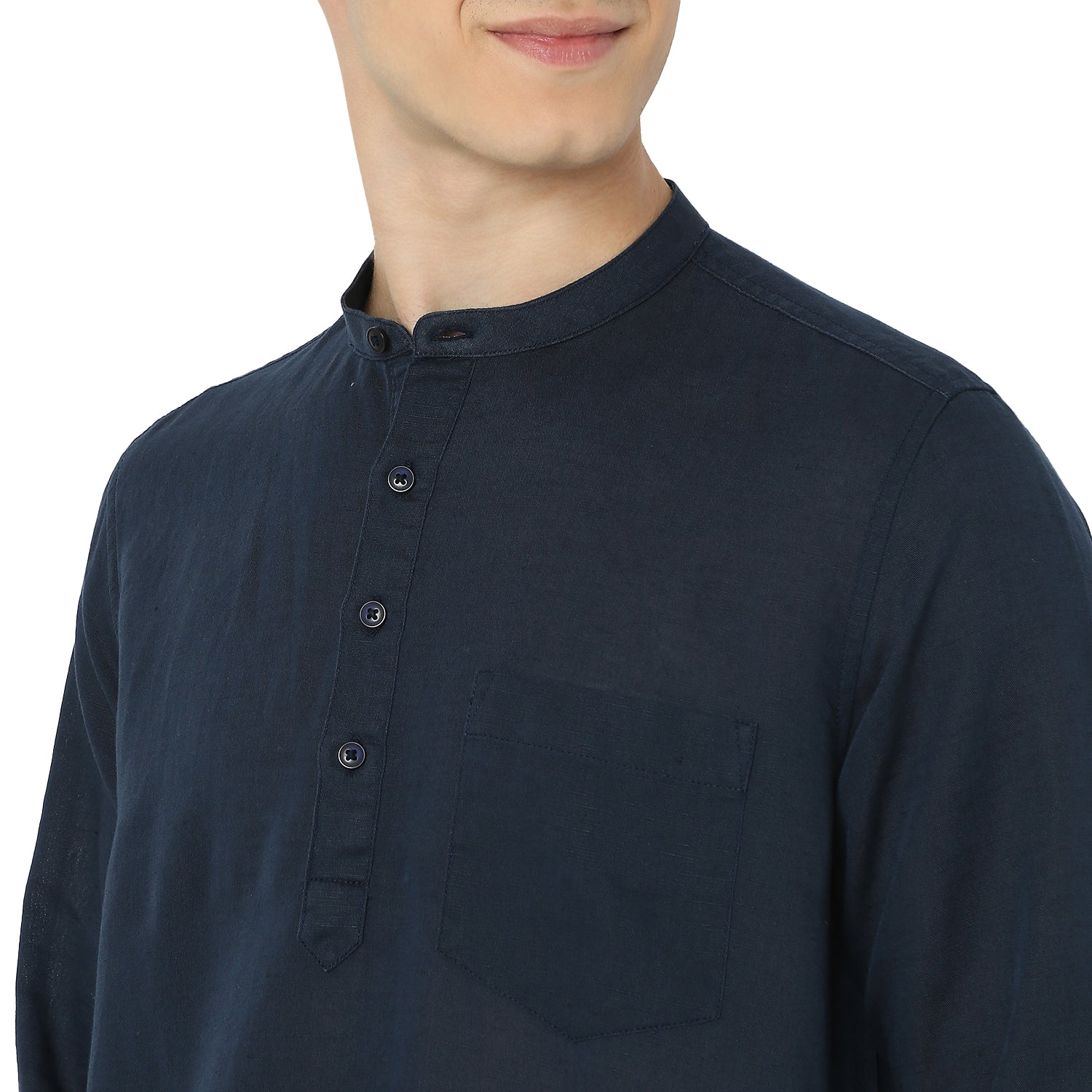 Men's Casual Slim Fit Solid Full Sleeves Kurta