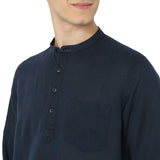 Men's Casual Slim Fit Solid Full Sleeves Kurta
