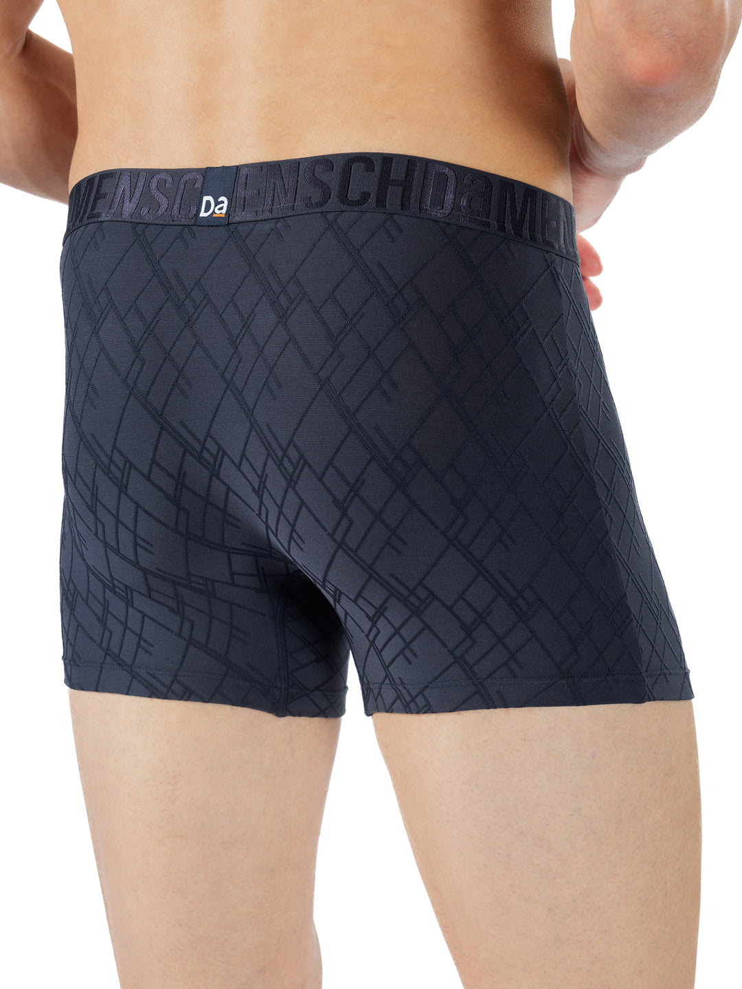 Men's Navy Casual lightweight jacquard textured Trunks