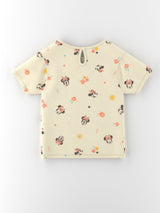 Girls Multicolor Cotton Minnie Mouse Top - Pack of 2