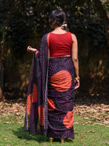 Women's Purple Pure Cotton Saree