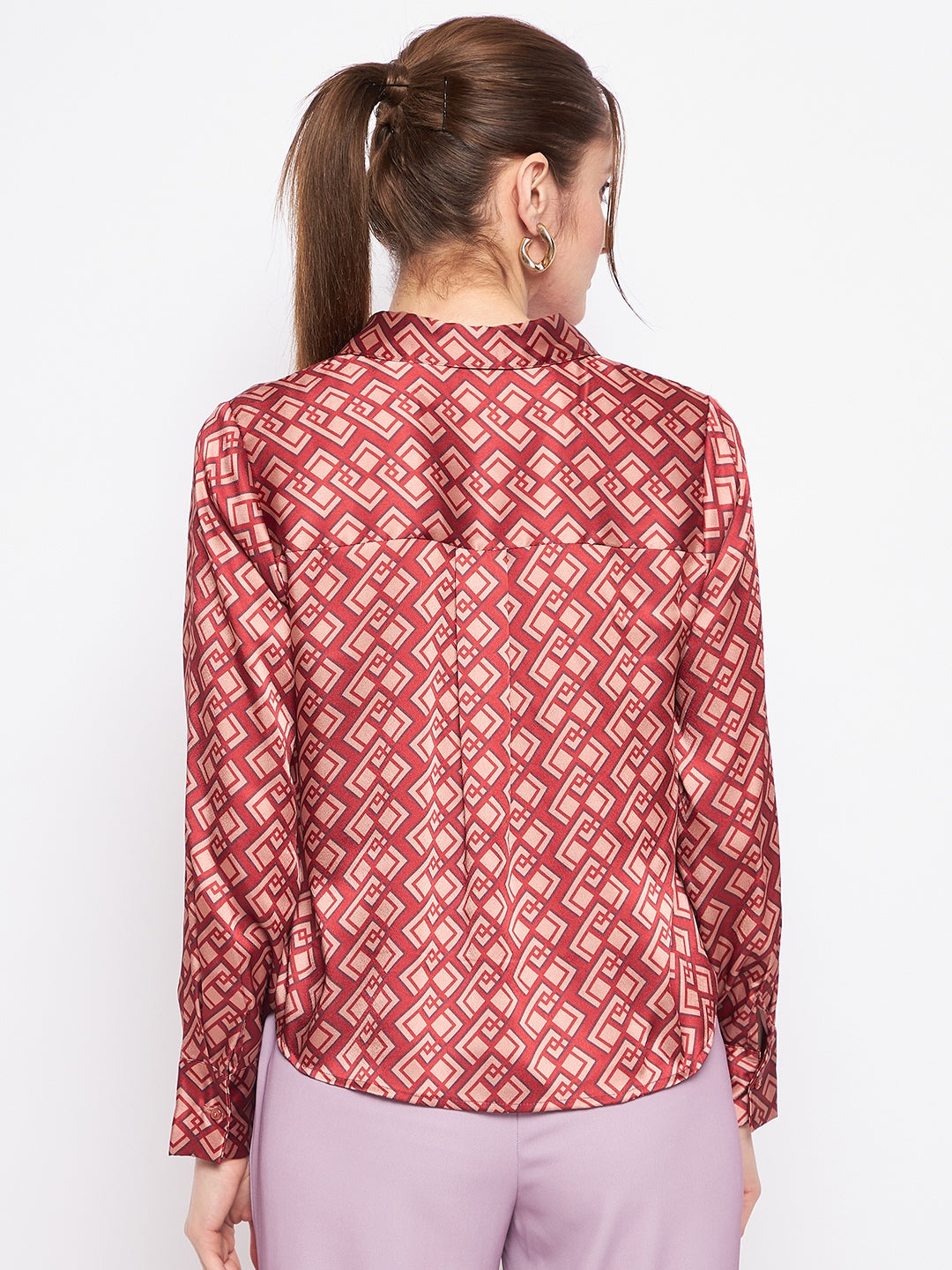 Women's Rosewood Casual Full Sleeve Printed Shirt
