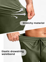 Men's Green Cotton Regular Knit Solid Jogger