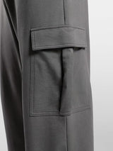 Men's Grey Cotton Tapered Knit Solid Jogger