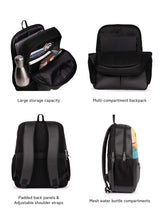 Women's Multicolor Vegan Leather Finish Casual Backpack - 17.5L