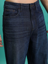 Men's Indigo Casual Solid Mid Rise Light Fade Jeans