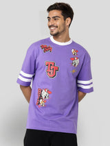 Men's Oversized Tom & Jerry Printed Round Neck Tshirt