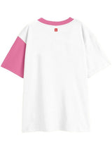 Girls Pink Casual Printed Regular Fit Half Sleeves Tshirt