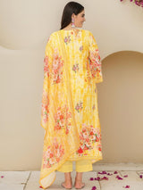 Women's Yellow 3 Pieces Kurta Set