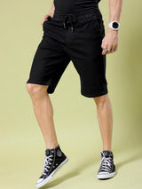 Men's Slim Fit Solid Mid Rise Shorts