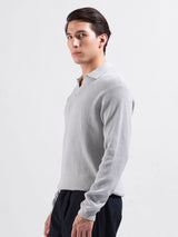 Men's Slim Fit Textured Polo Collar Tshirt